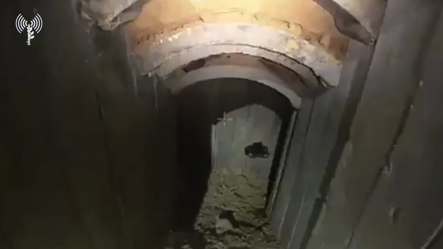 תיעוד מתוך תוואי התת-קרקעי שנאטם בדרום רצועת עזה