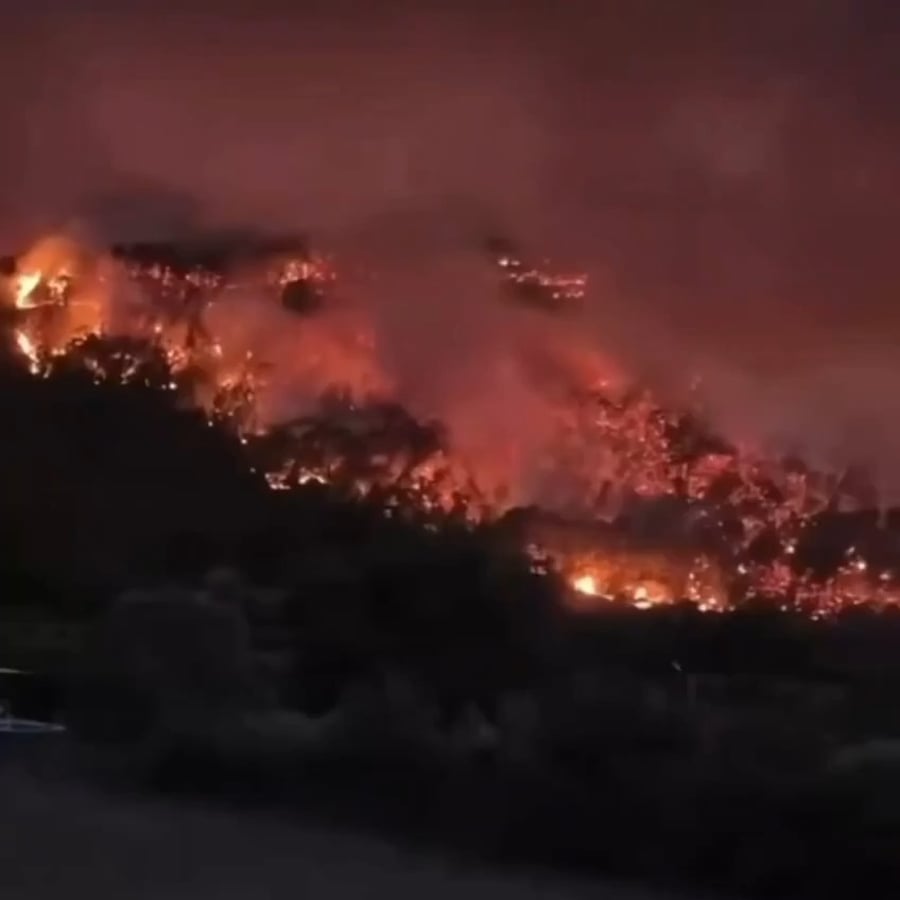 אש ענקית משתוללת בטורקיה: עשרות אלפי תיירים מחולצים