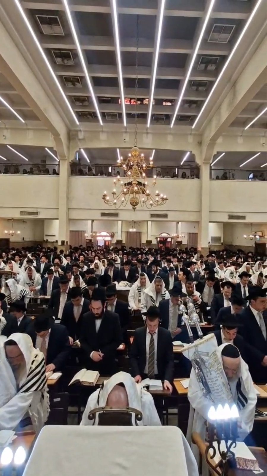 תפילת כל נדרי בישיבת פוניבז' | צילום: יעקב נחומי