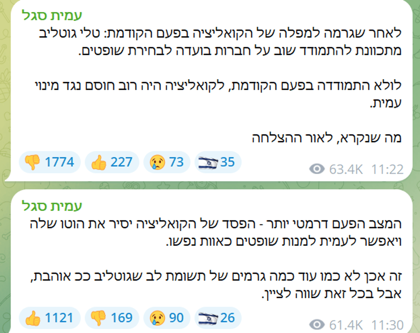 "השופר התורן"; כך חה"כ טלי גוטליב תקפה בחריפות את הפרשן הפופולרי ממחנה הימין
