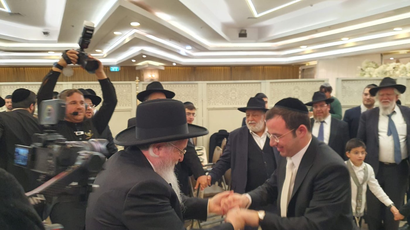 שמחת נישואי נכד הגר"א סאלים עם נכדת הגרש"י זעפראני
