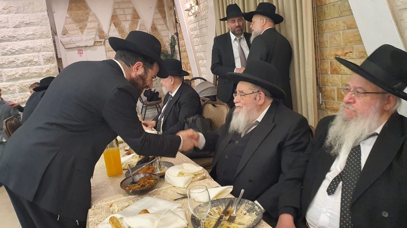 שמחת נישואי נכד הגר"א סאלים עם נכדת הגרש"י זעפראני