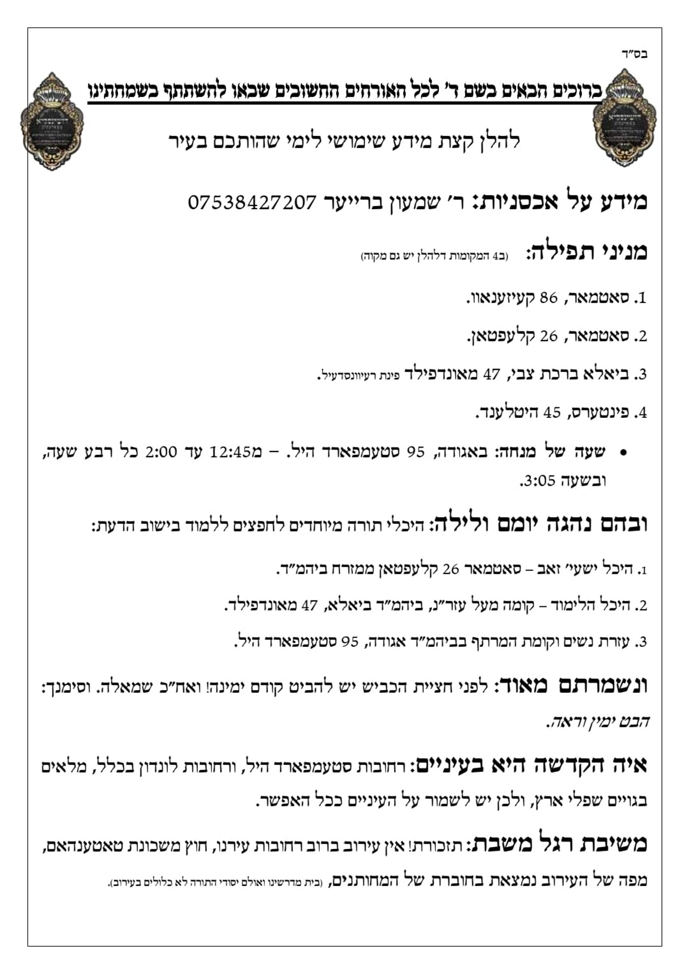 כללים ברורים לחציית כבישים: שמחת בית דושינסקיא בלונדון