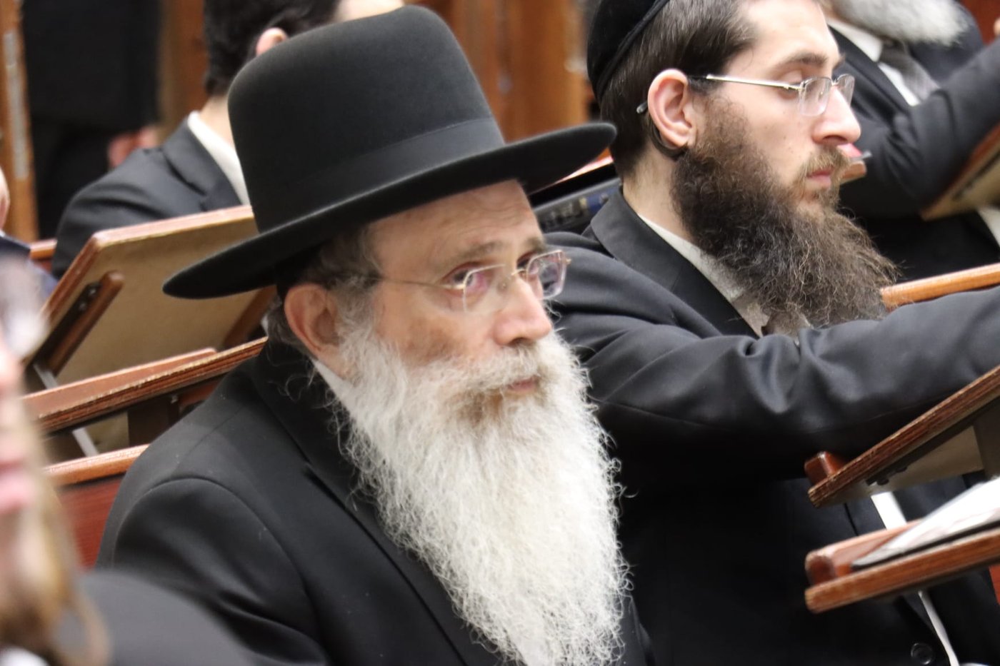 עצרת הספד על הגאון רבי זאב ברלין זצ"ל, בהיכל ישיבת 'גאון יעקב'