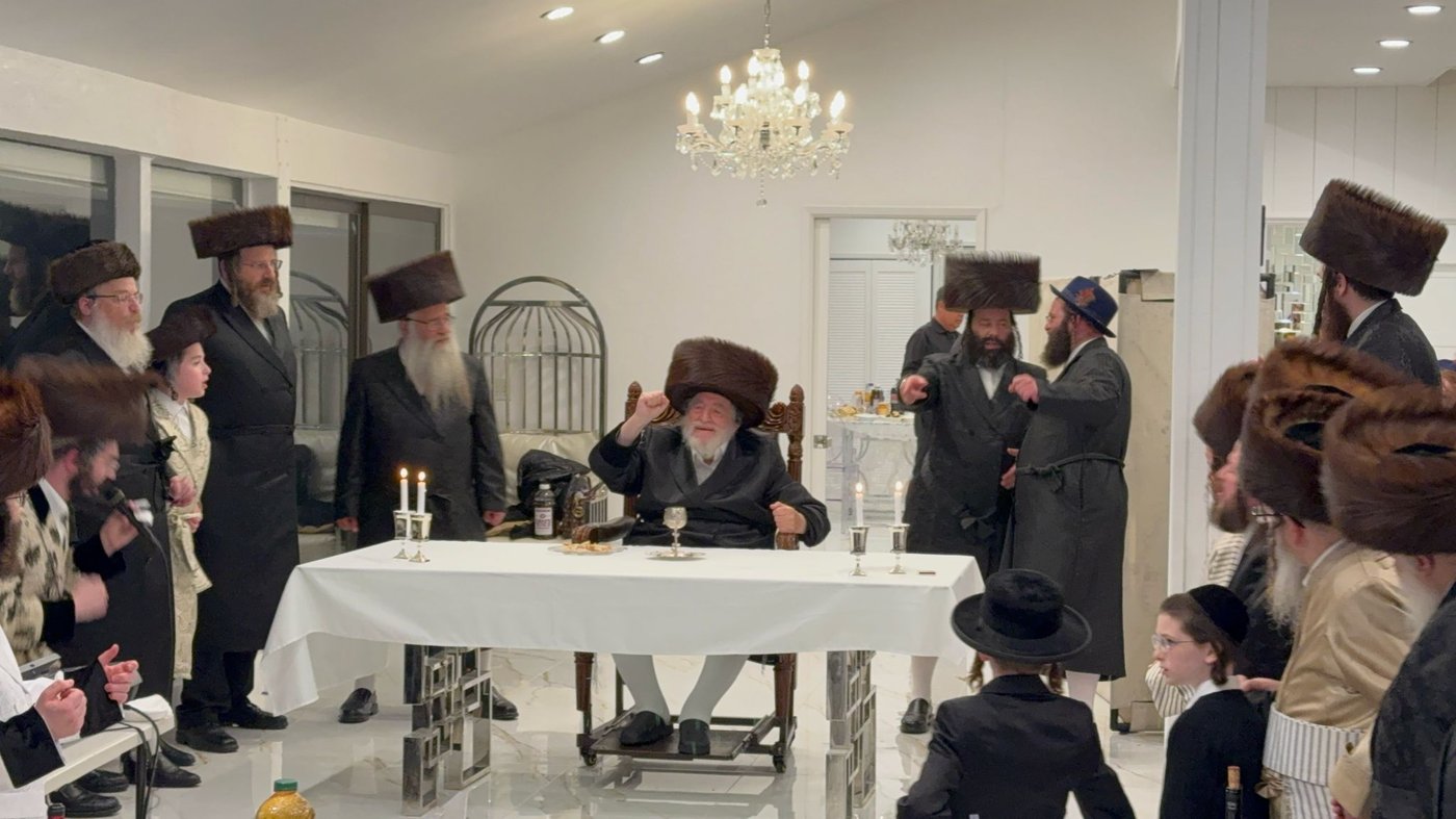 פורים אצל האדמו"ר מויז'ניץ בלוס אנג'לס