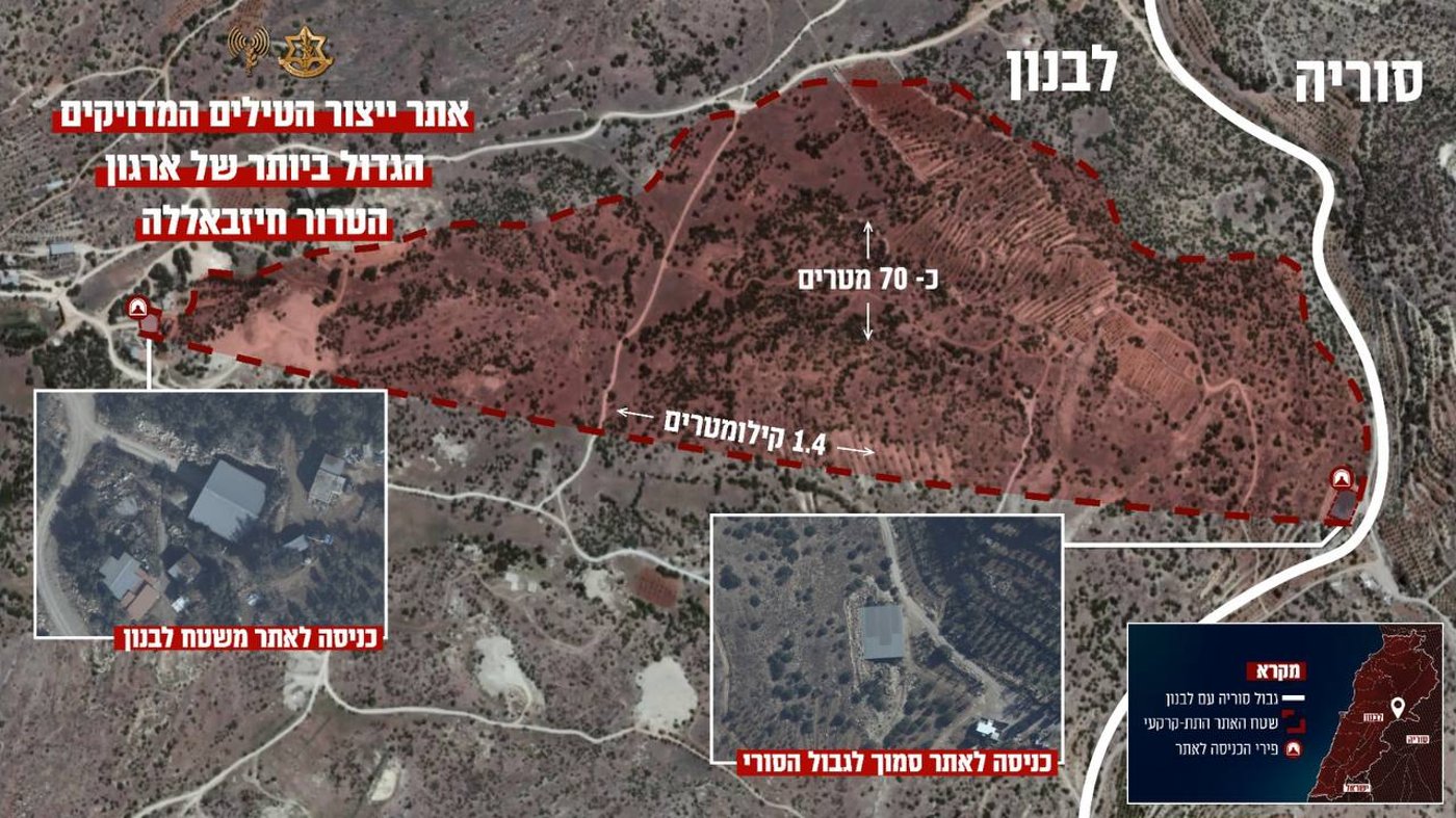 האתר לייצור טילים מדויקים של חיזבאללה