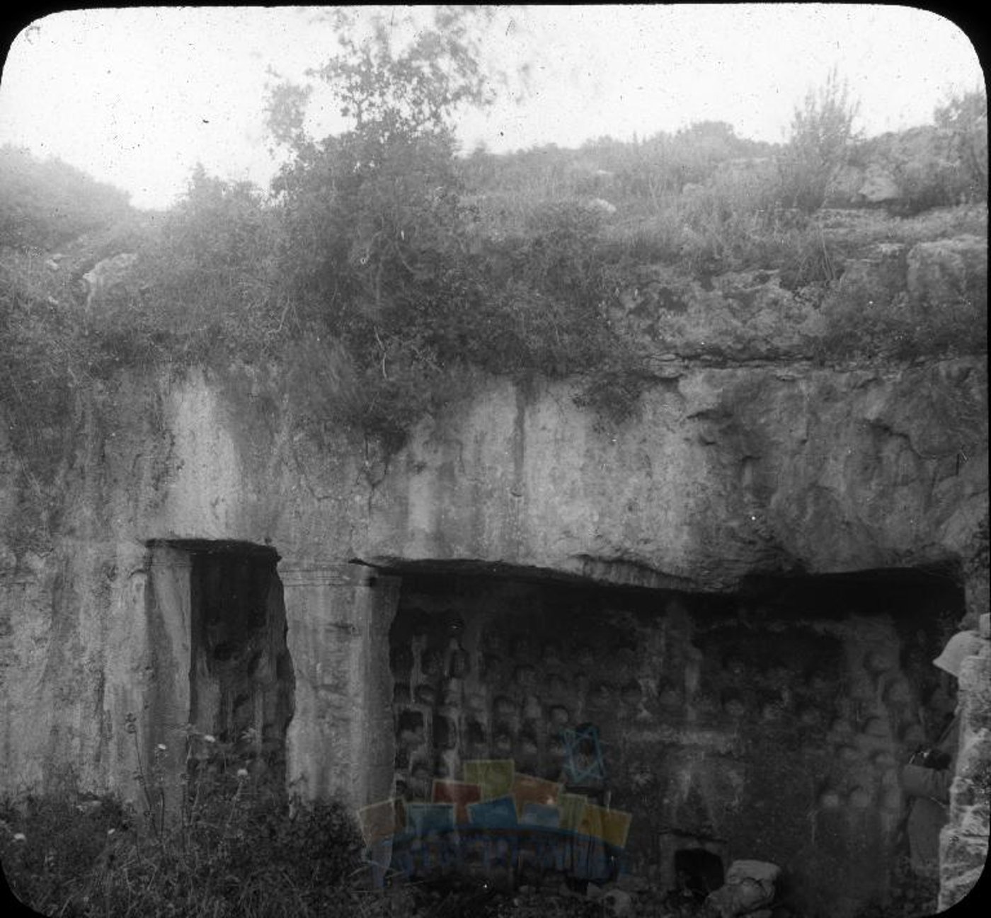 מערת קולומבריום חצובה בסלע באזור קבר יהושע בן נון בחרבת תיבנה