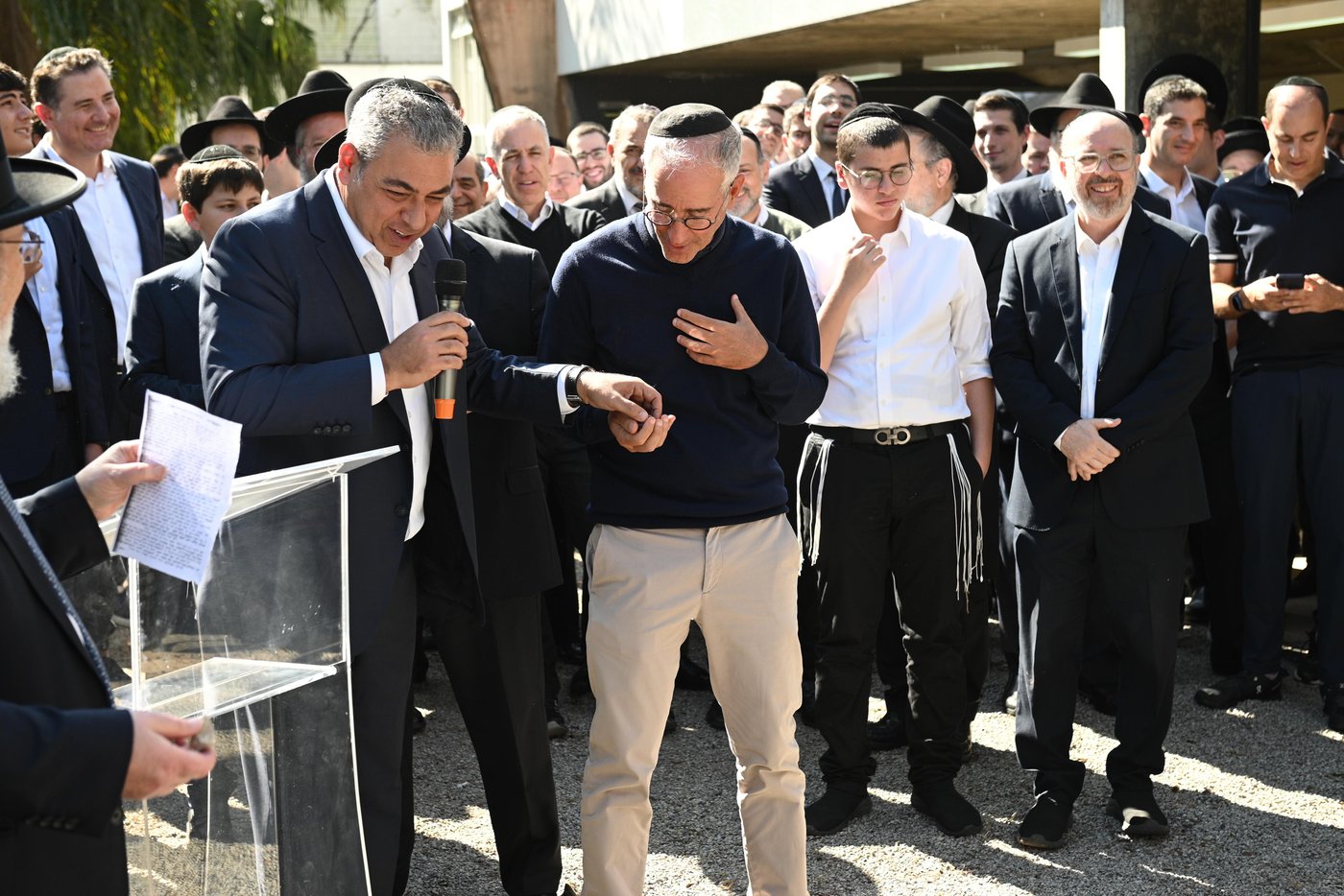 אבן הפינה בישיבת באר אברהם ברזיל