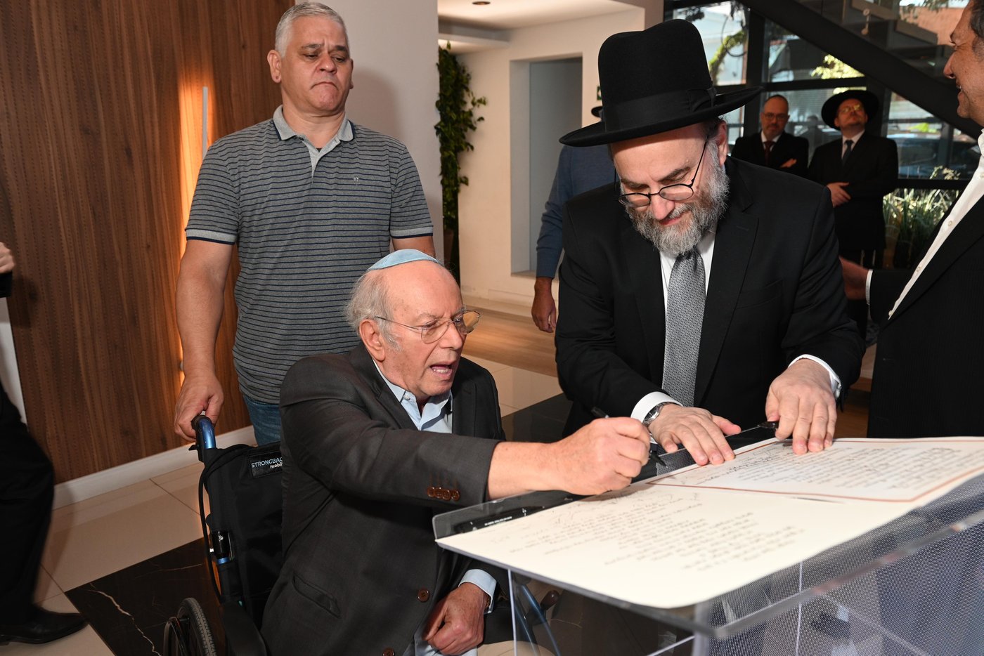 אבן הפינה בישיבת באר אברהם ברזיל