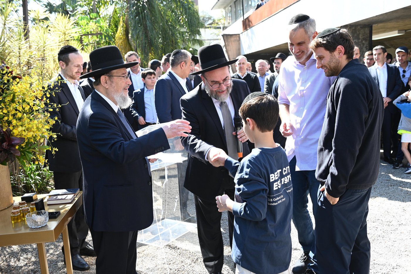 אבן הפינה בישיבת באר אברהם ברזיל