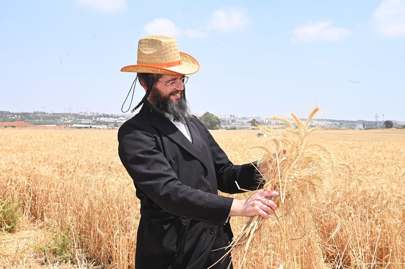 הגה"צ רבי דוד משה רוזנבוים אב"ד קרעטשניף בקצירת חיטים