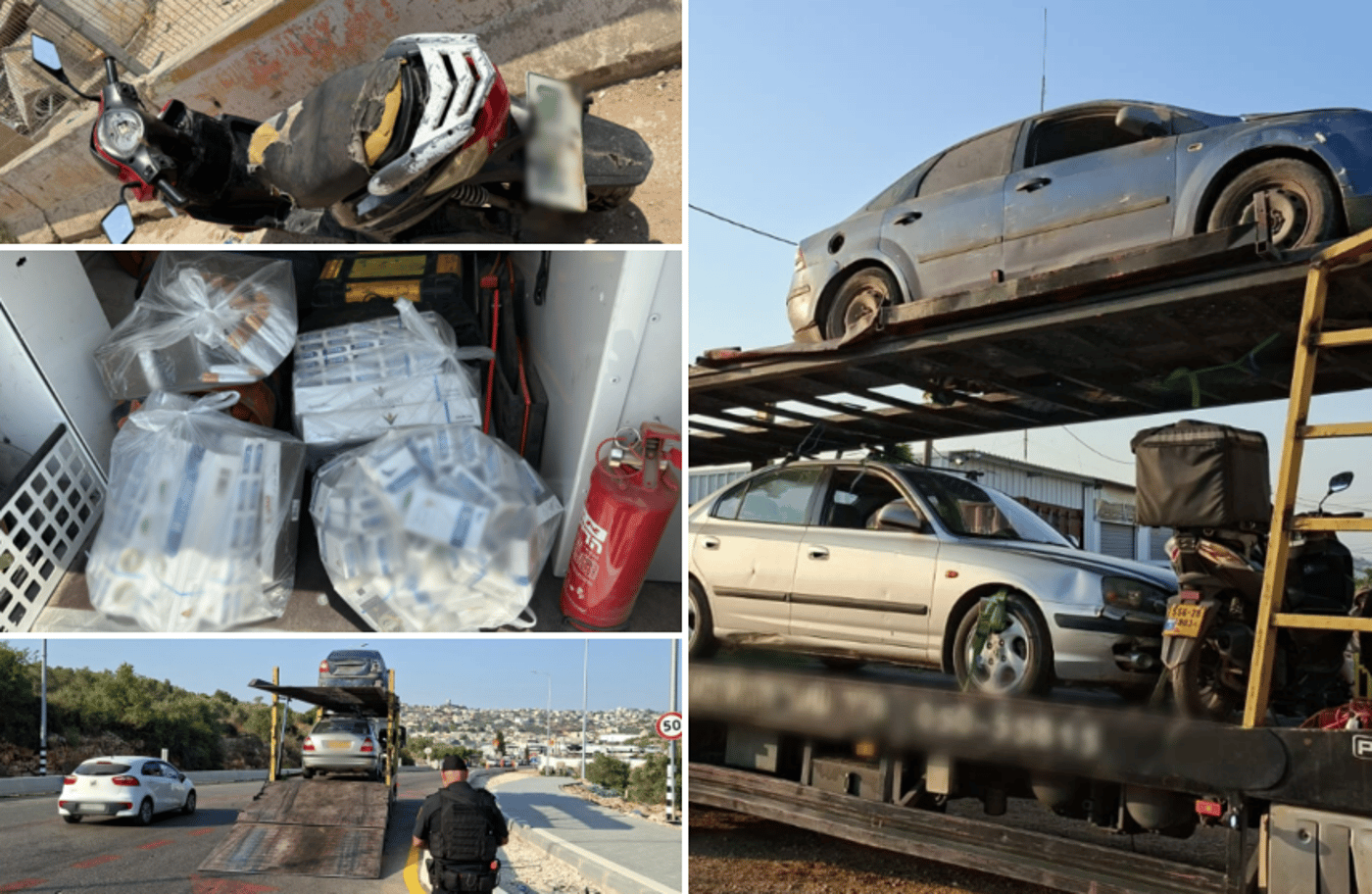 רכבים גנובים, סיגריות מוברחות ועוד | הפעילות להגברת המשילות ביו"ש