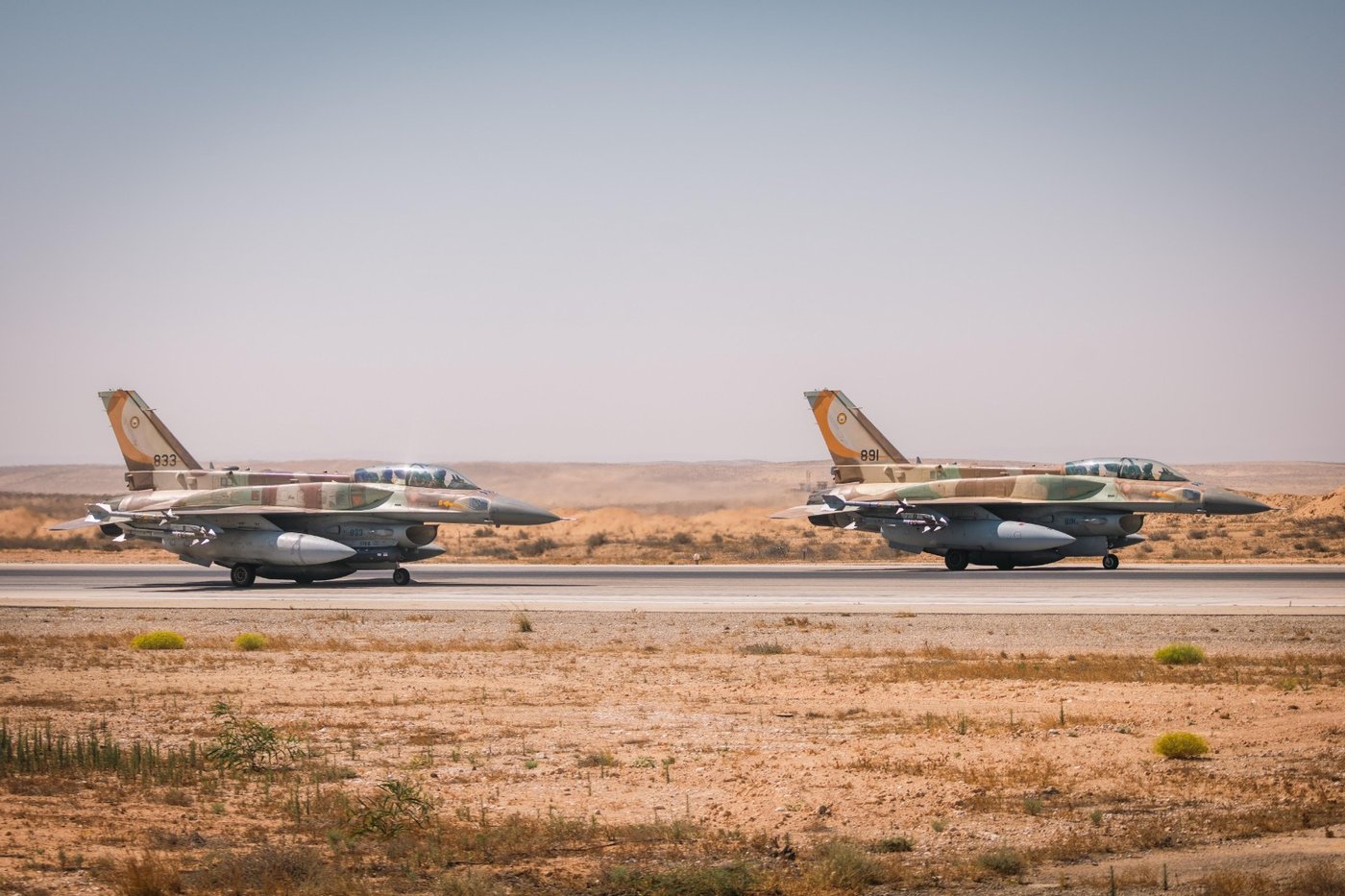 המראות מטוסי הקרב ליירוט הכטב״מים ששוגרו מאיראן