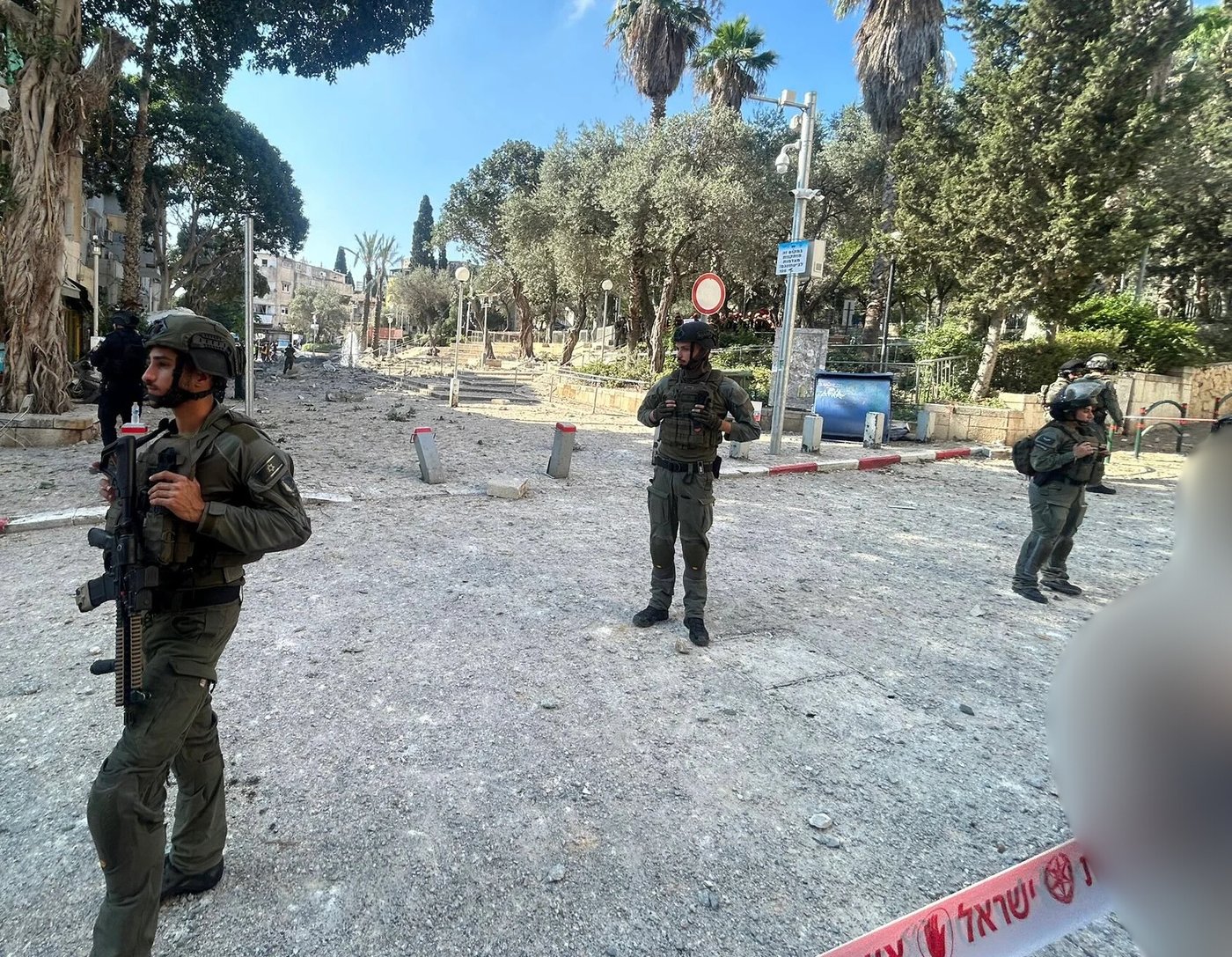לוחמי מג"ב באחת הזירות