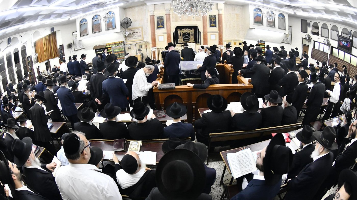 עצרת חיזוק בבית הכנסת ברמת אלחנן