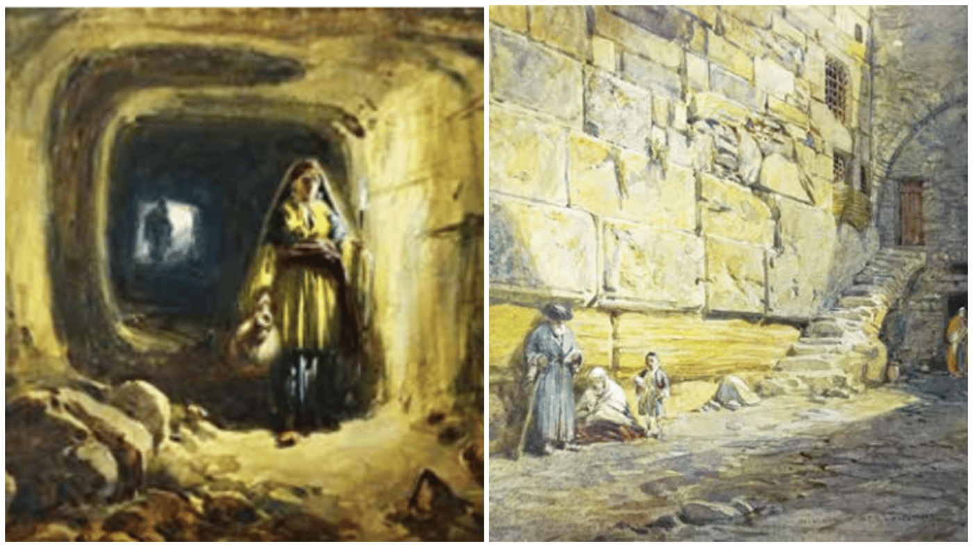 מימין – רובו של השער הנפתח אל גרם מדרגות פנימי העולה להר הבית חסום, כידוע, על ידי מעלה המוגרבים. כל שניתן היה לראות בימי סימפסון, וכך גם בימינו, הוא חלקו הצפוני־השמאלי של משקוף השער, המצוי כיום בקצהו הימני של רחבת התפילה לנשים.  משמאל – זאת המנהרה האופקית במערכת פיר וורן.
