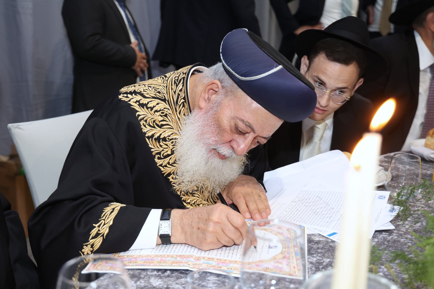שמחת נישואי נכדתם של הראשל"צ הגרש"מ עמאר, והגרב"צ מוצפי 