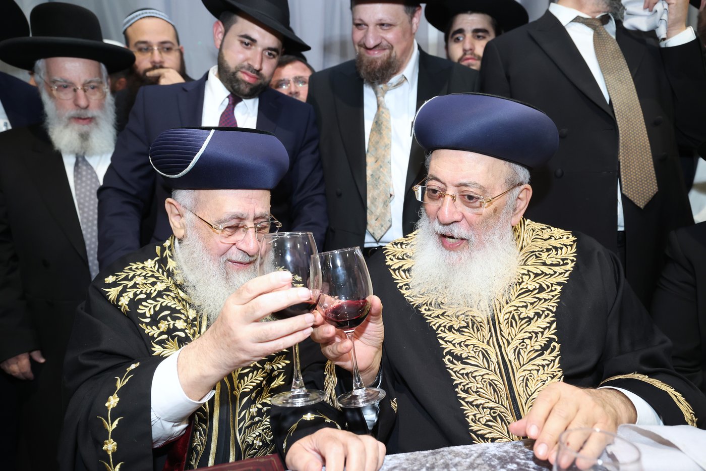 שמחת נישואי נכדתם של הראשל"צ הגרש"מ עמאר, והגרב"צ מוצפי 