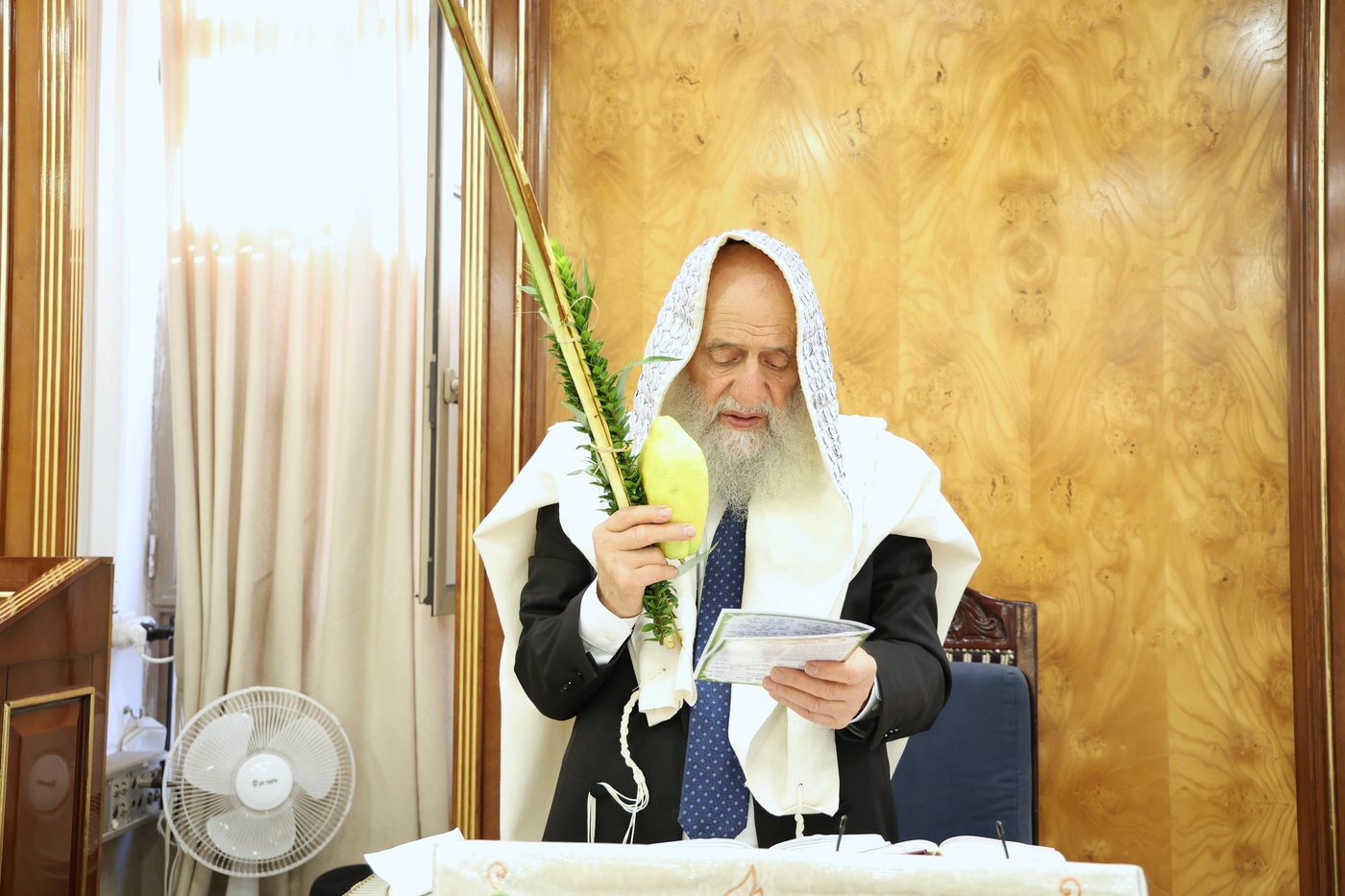 הגאון רבי ראובן אלבז בנטילת לולב