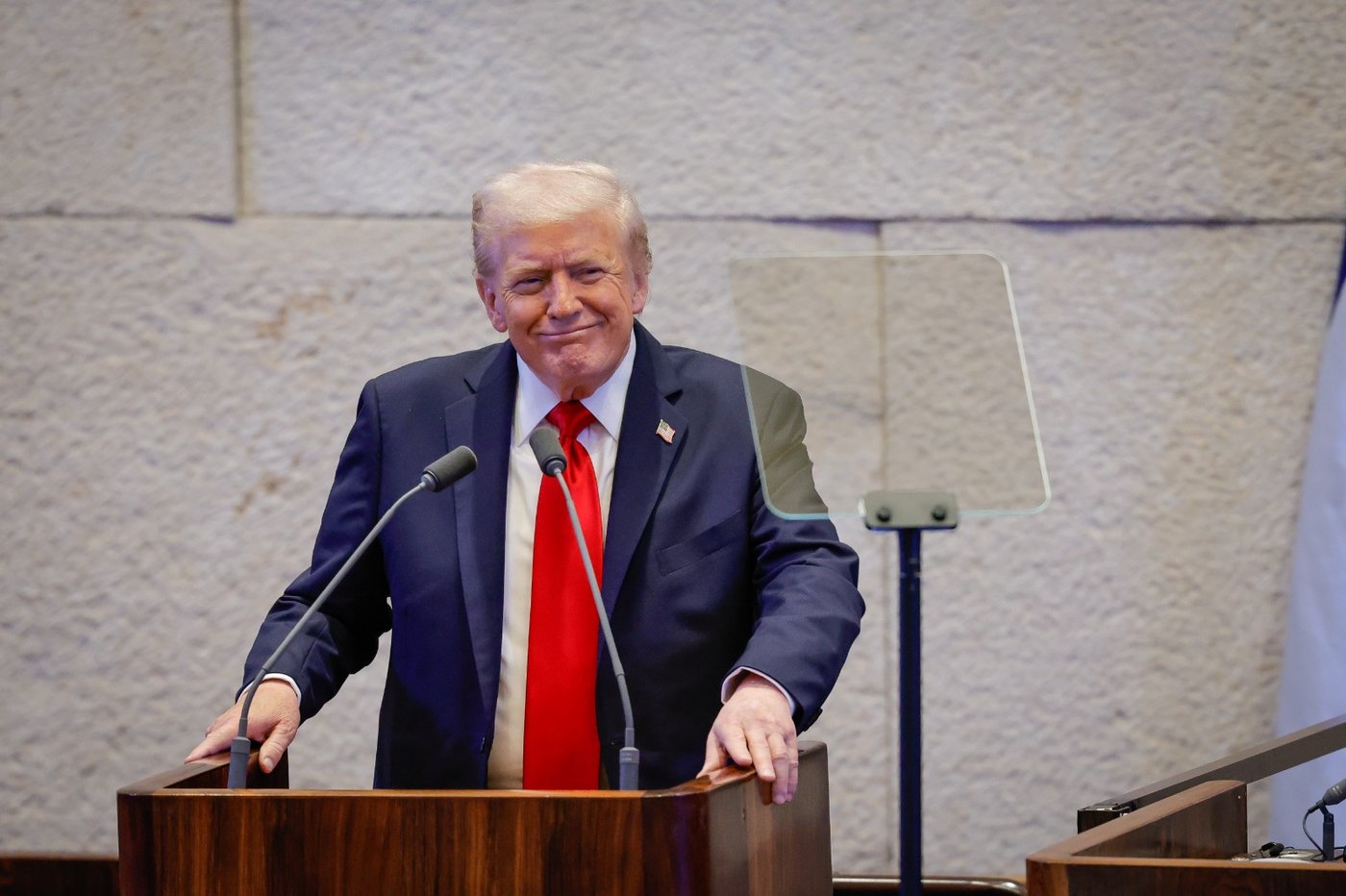 הנשיא טראמפ נואם בכנסת