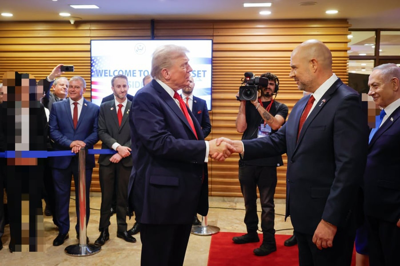 הנשיא טראמפ בביקורו בכנסת