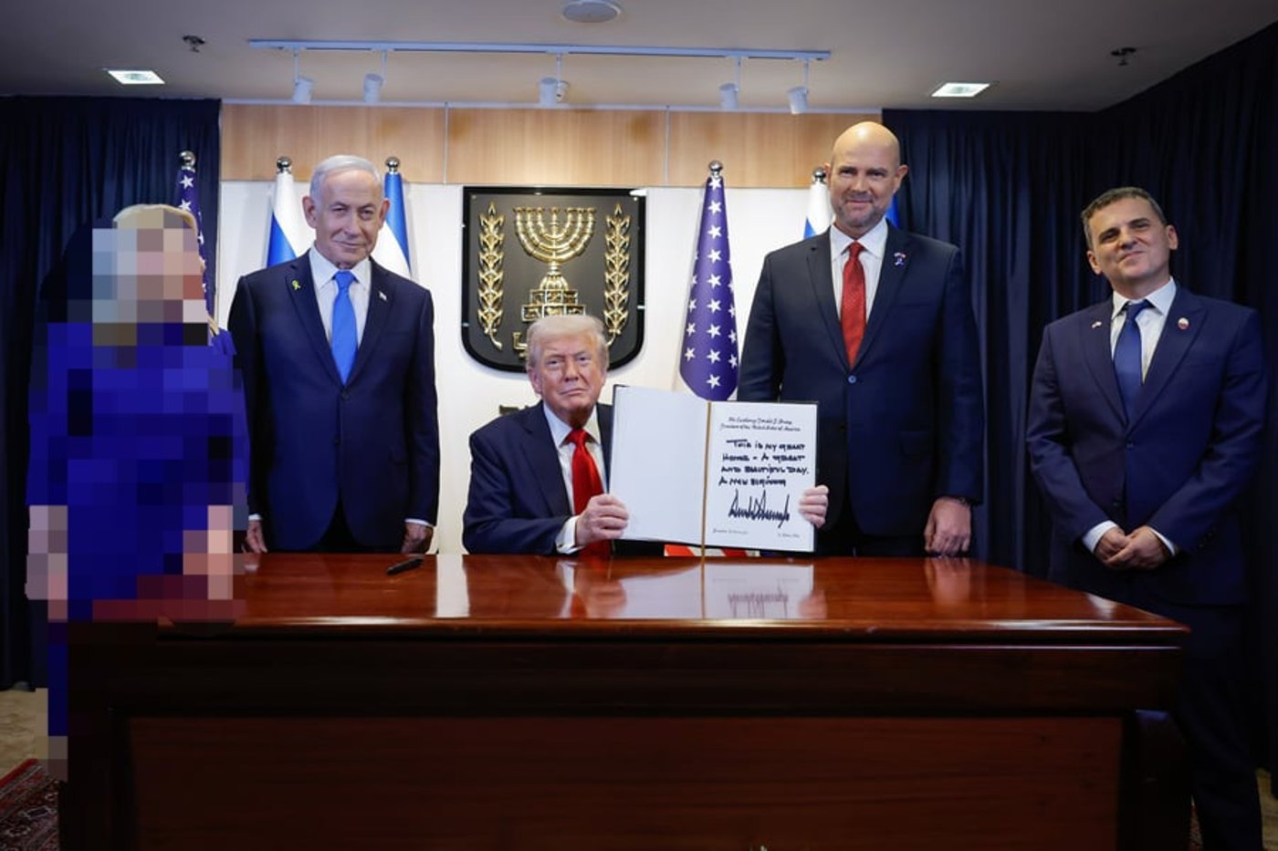 הנשיא טראמפ בביקורו בכנסת