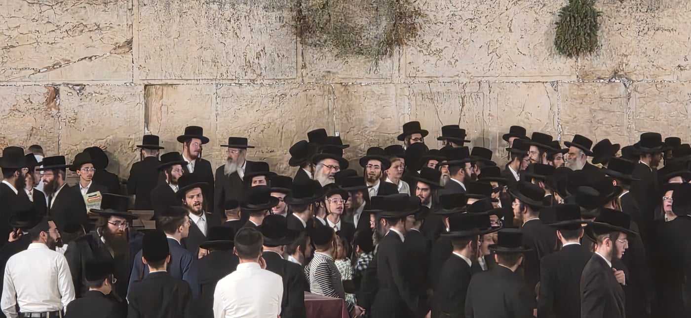 האדמו"ר מויז'ניץ בית שמש בכותל המערבי