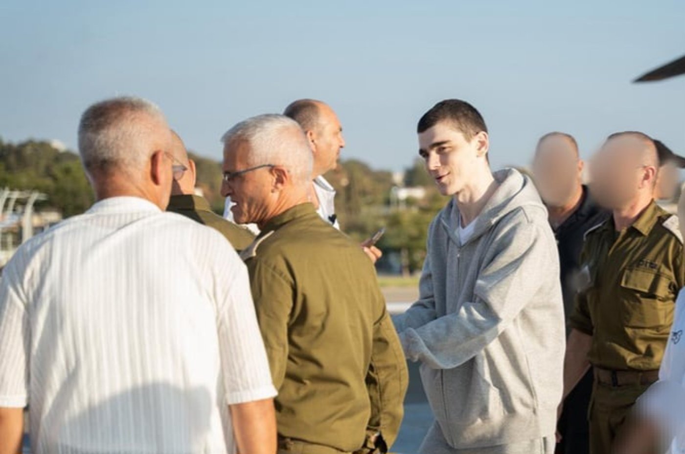 מקסים הרקין ביום שחרורו משבי החמאס