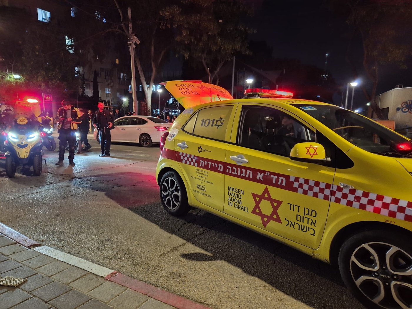 זירת התאונה בבני ברק