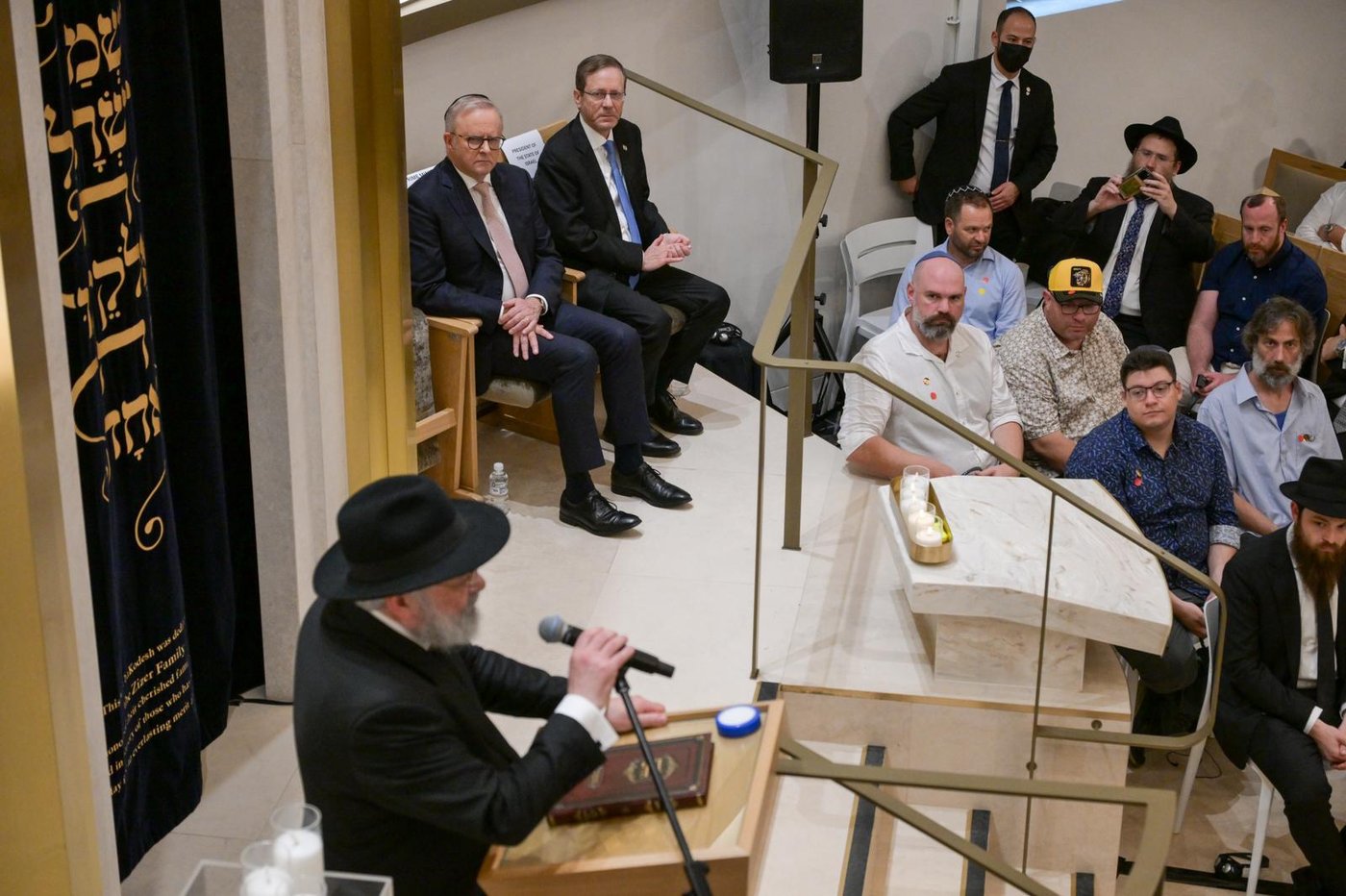 נשיא המדינה בטקס הזיכרון בבית חב"ד בונדי