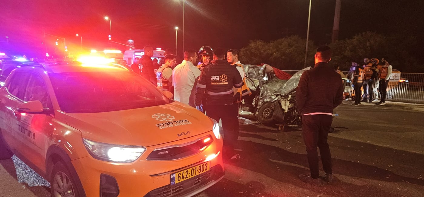 זירת התאונה הקטלנית, הלילה 