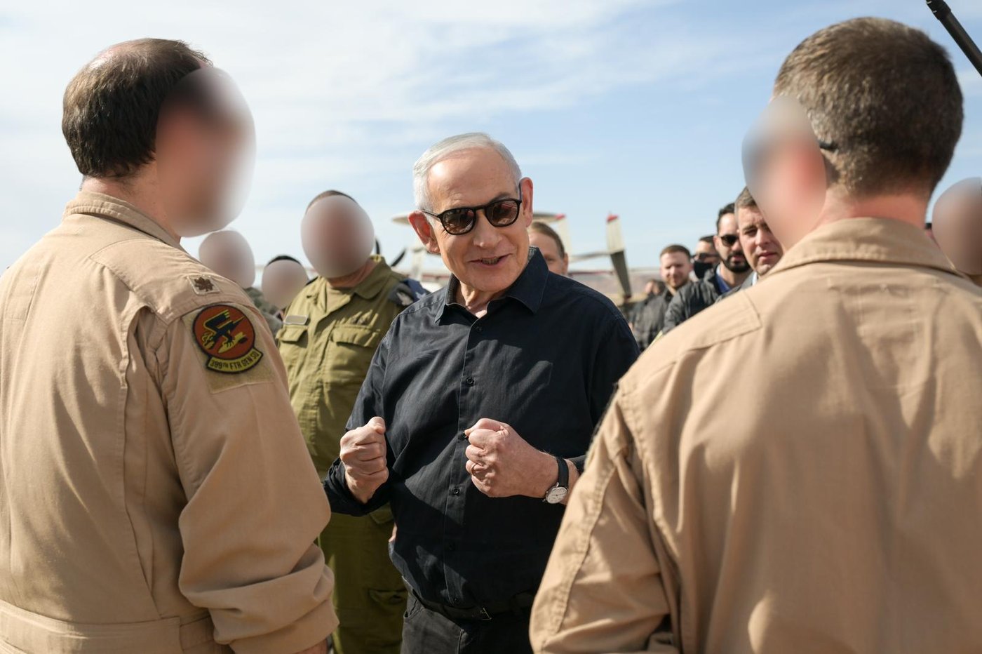 נתניהו בבסיס חיל האוויר בדרום