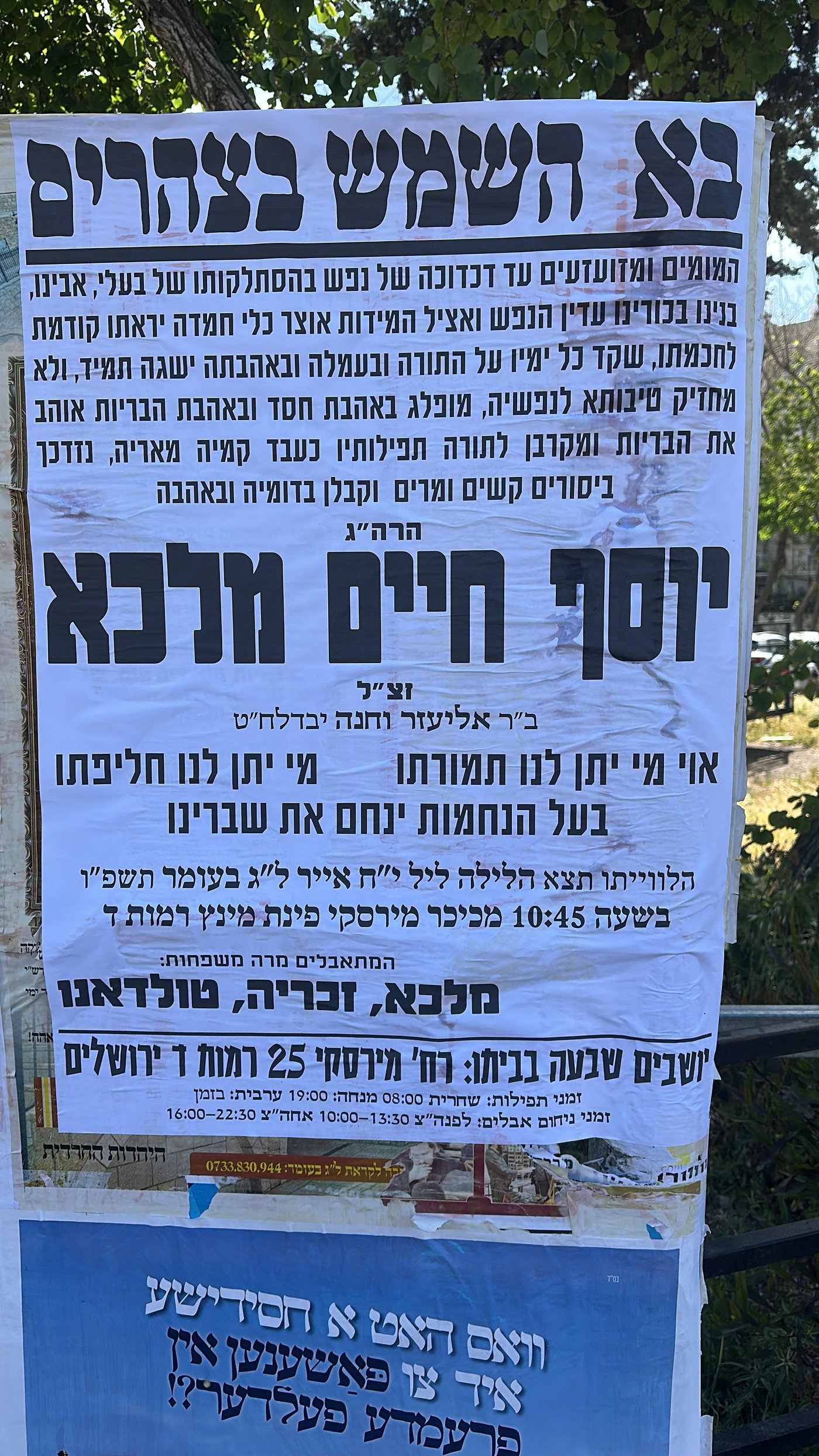 האור כבה בערב ההדלקה | האברך החשוב משכונת רמות נפטר בדמי ימיו