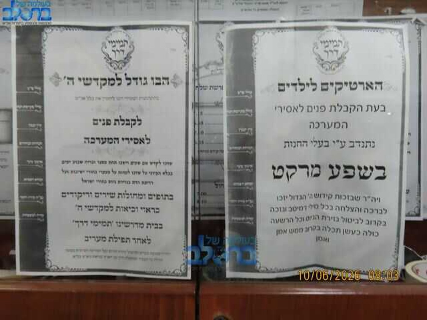 קבלת פנים לאסירים ב"תמימי דרך"