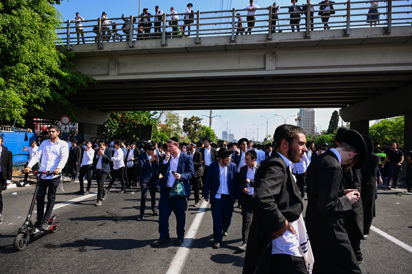 ההפגנה בכביש 4, סמוך לבני ברק