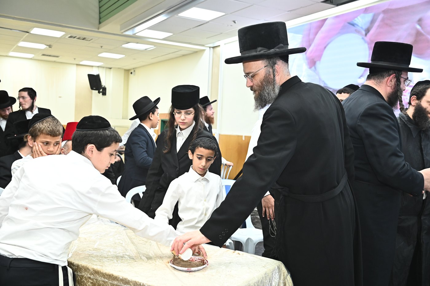 מעמד שחיטת כבש בבני ברק