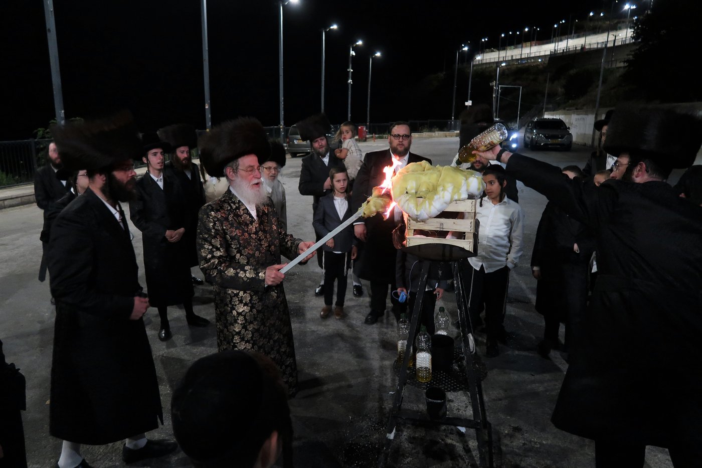 האדמו"ר מספינקא ירושלים מוצ"ש במירון