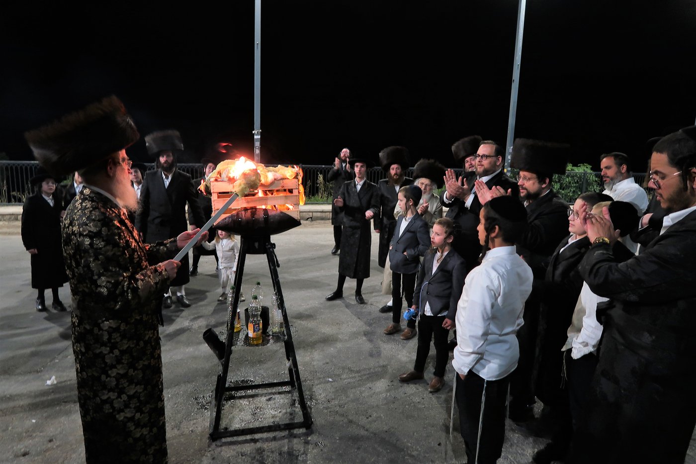 האדמו"ר מספינקא ירושלים מוצ"ש במירון