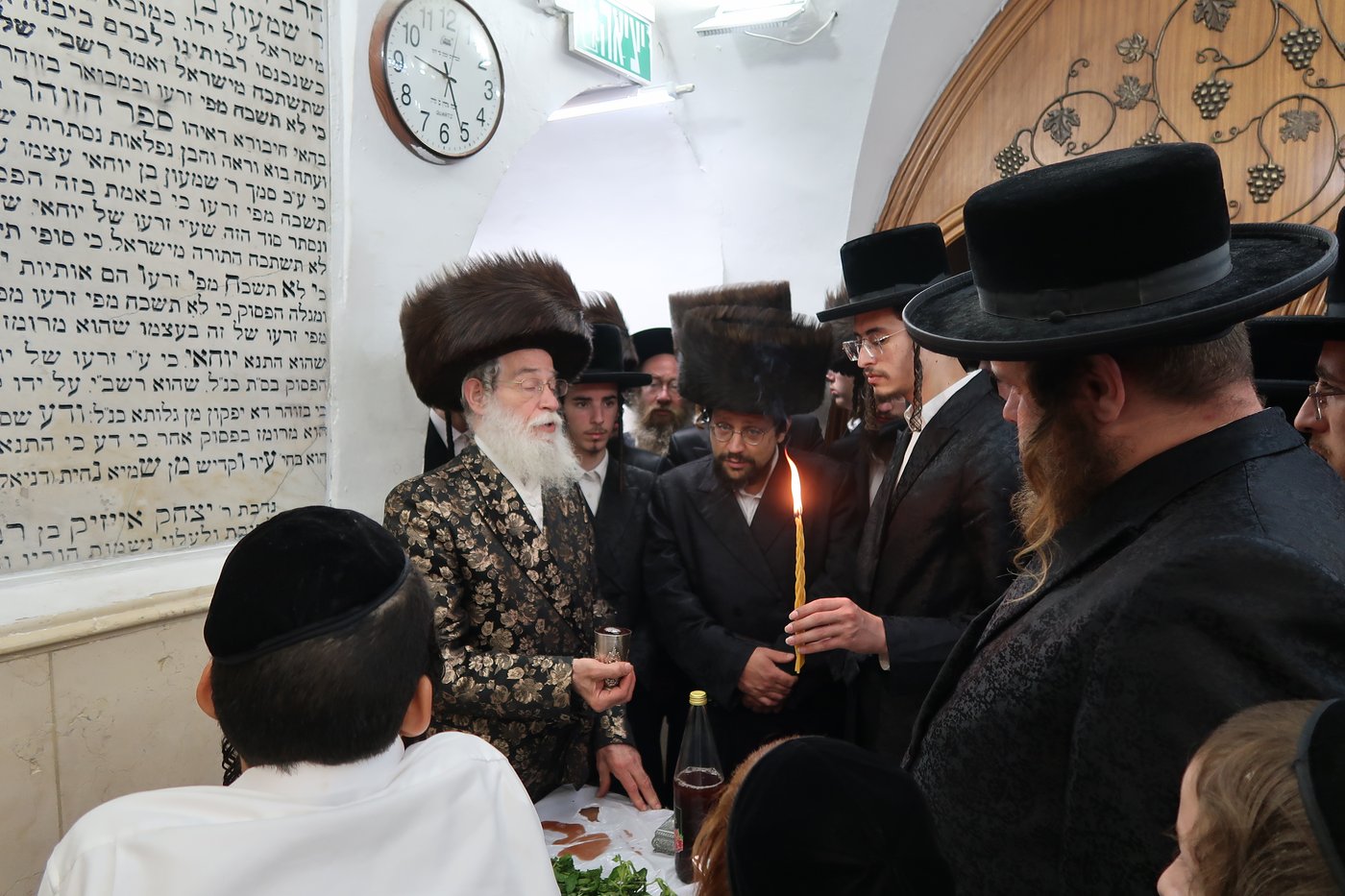 האדמו"ר מספינקא ירושלים מוצ"ש במירון