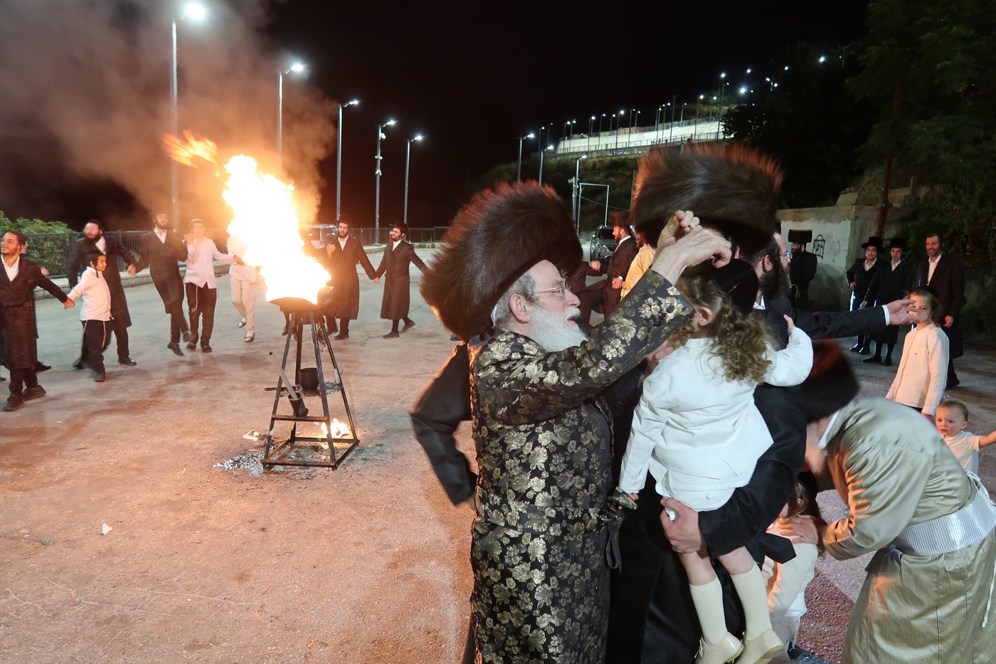 האדמו"ר מספינקא ירושלים מוצ"ש במירון