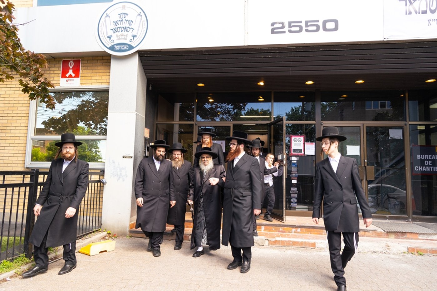 האדמו"ר מסאטמר בביקור בישיבה במונטריאול