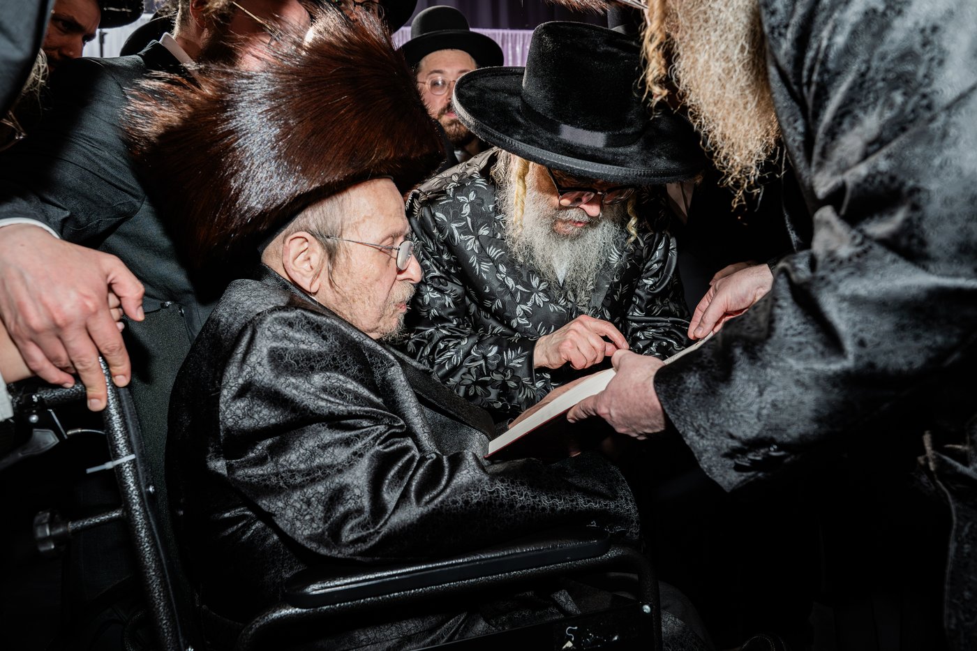 מסיבת שבע הברכות בסאטמר לכבודו של ר' חיים שלמה פישר