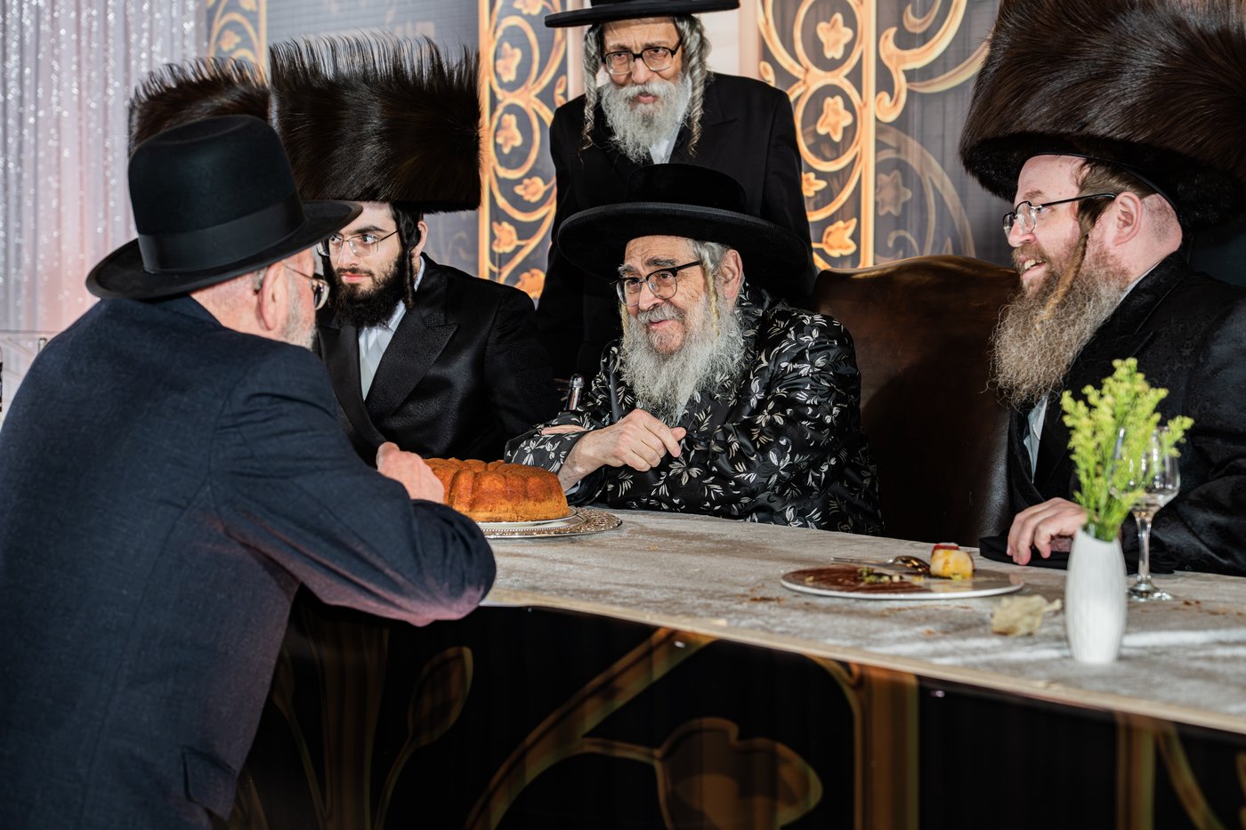 מסיבת שבע הברכות בסאטמר לכבודו של ר' חיים שלמה פישר