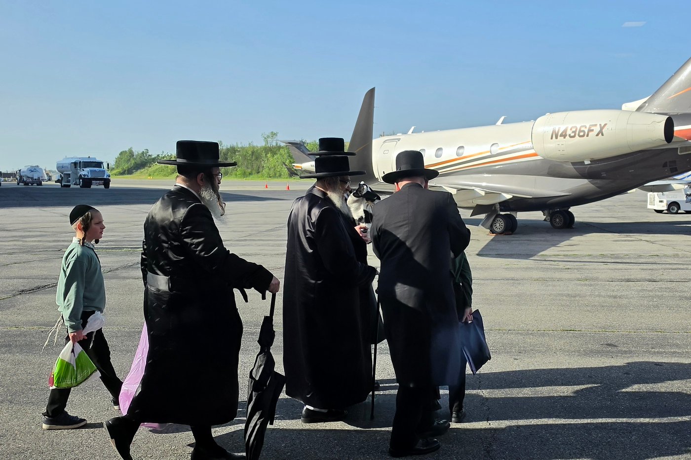 האדמו"ר מסאטמר בדרכו לניו העמפשיר למנוחה