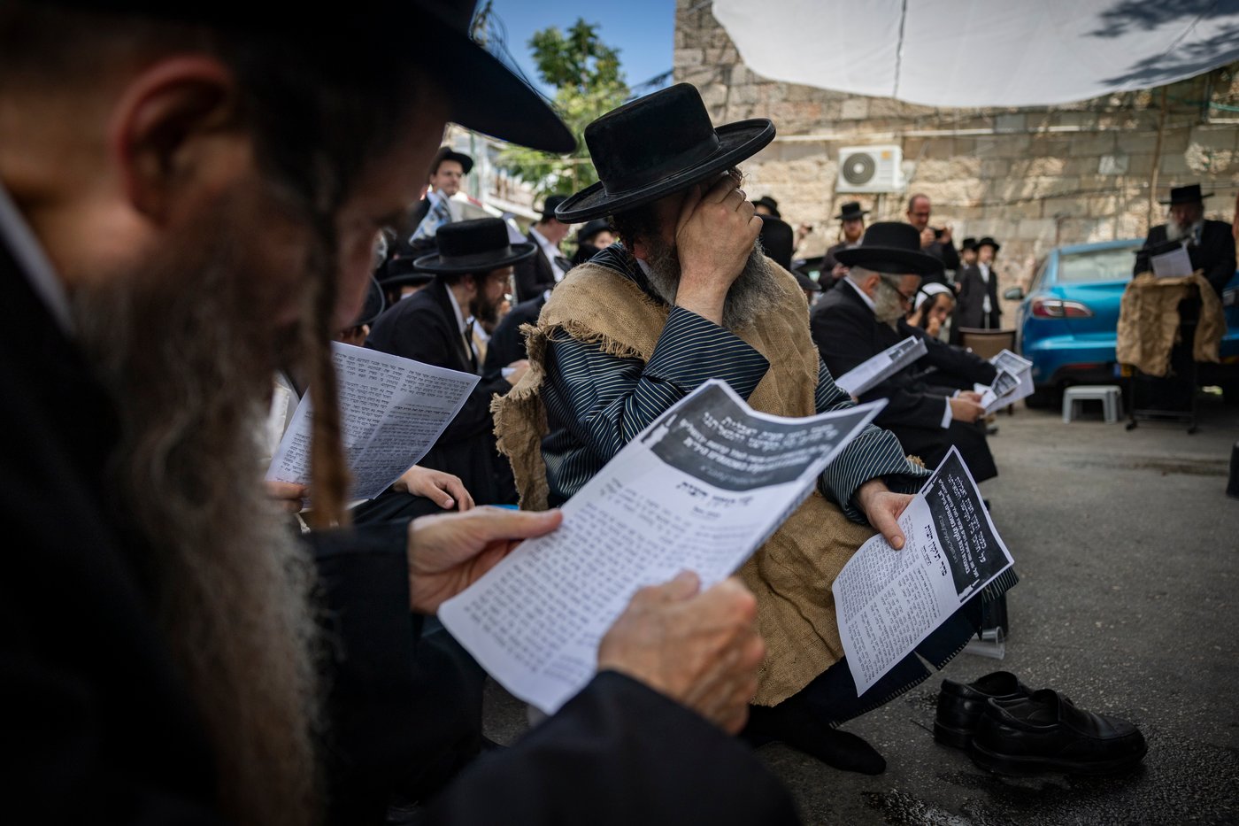 הפגנה בשק ואפר נגד רכבת הקלה בירושלים
