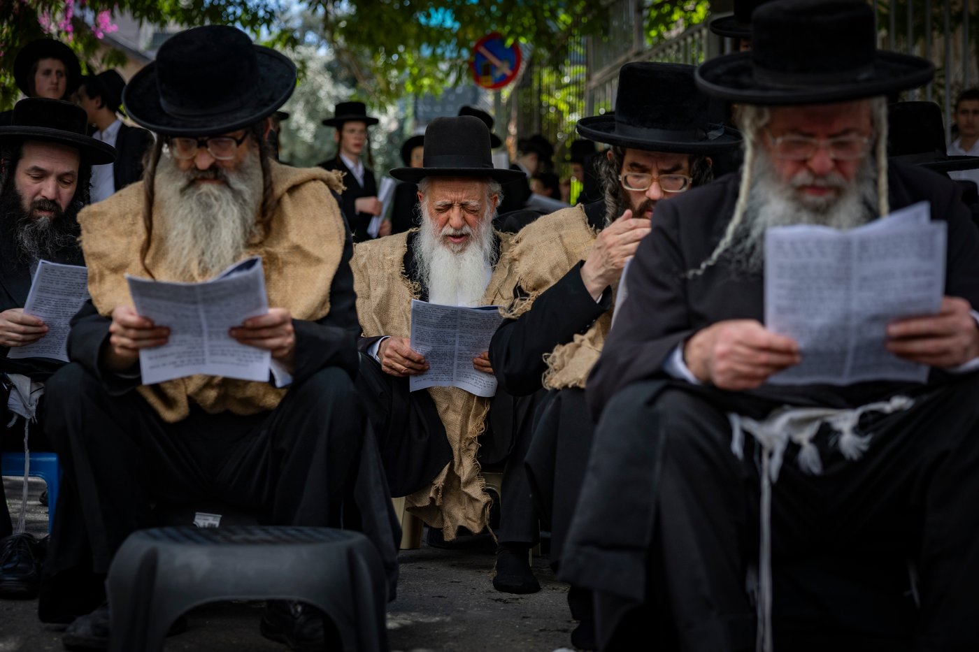 הפגנה בשק ואפר נגד רכבת הקלה בירושלים