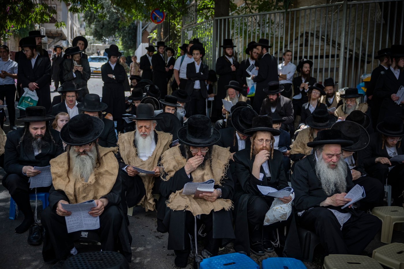הפגנה בשק ואפר נגד רכבת הקלה בירושלים