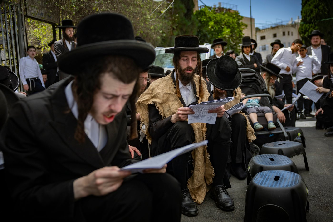 הפגנה בשק ואפר נגד רכבת הקלה בירושלים