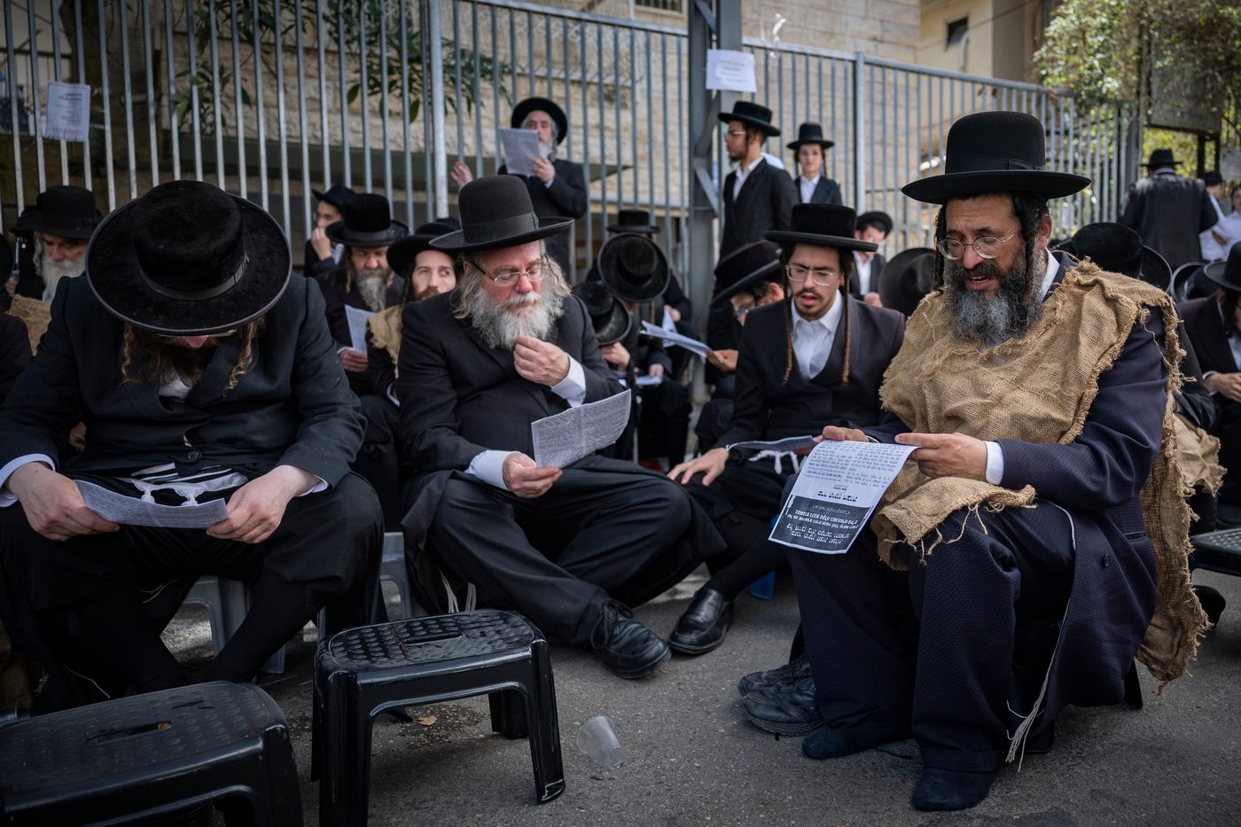 הפגנה בשק ואפר נגד רכבת הקלה בירושלים