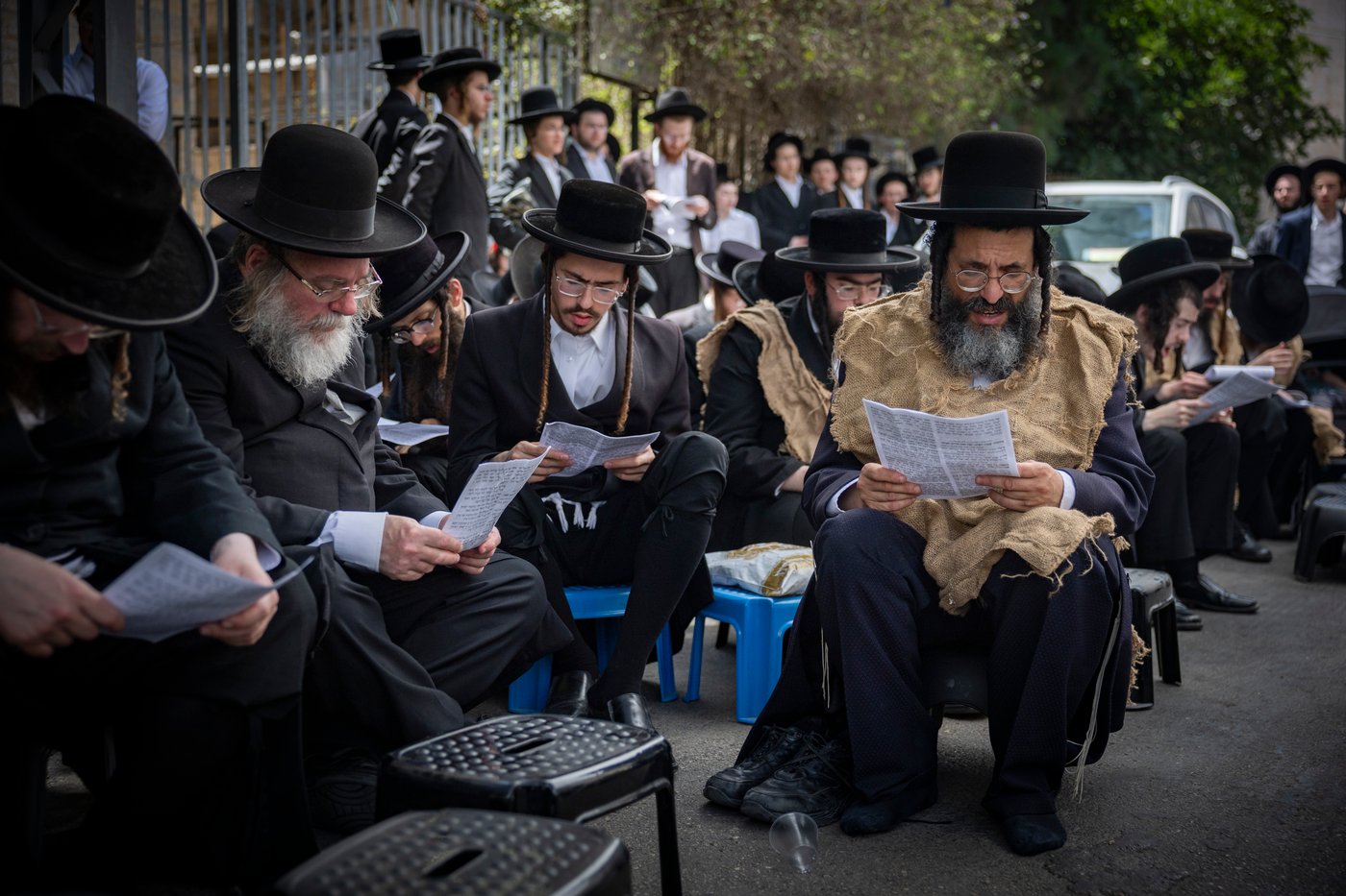 הפגנה בשק ואפר נגד רכבת הקלה בירושלים